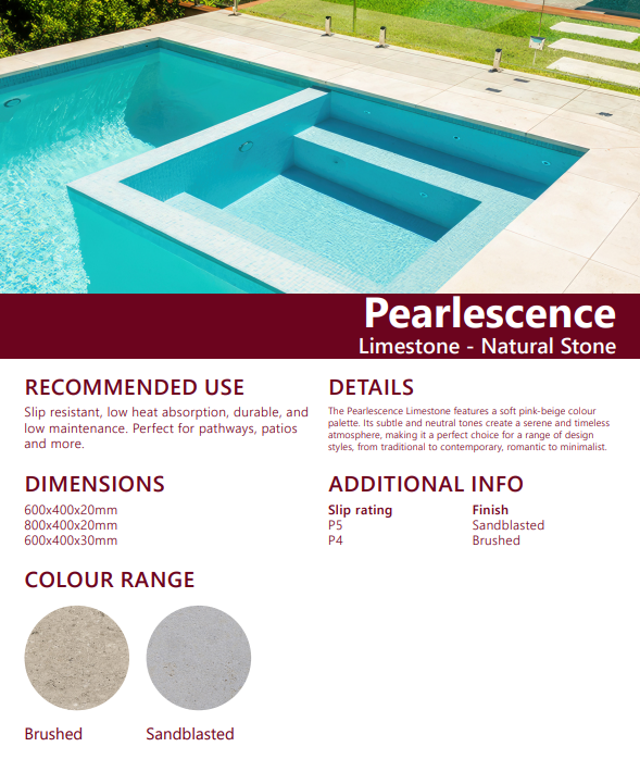 Limestone Pavers - Pearlescence