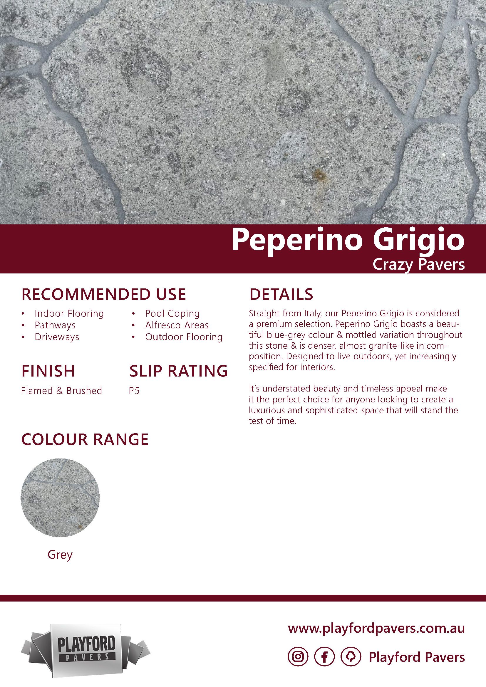 Crazy Pavers - Peperino Grigio