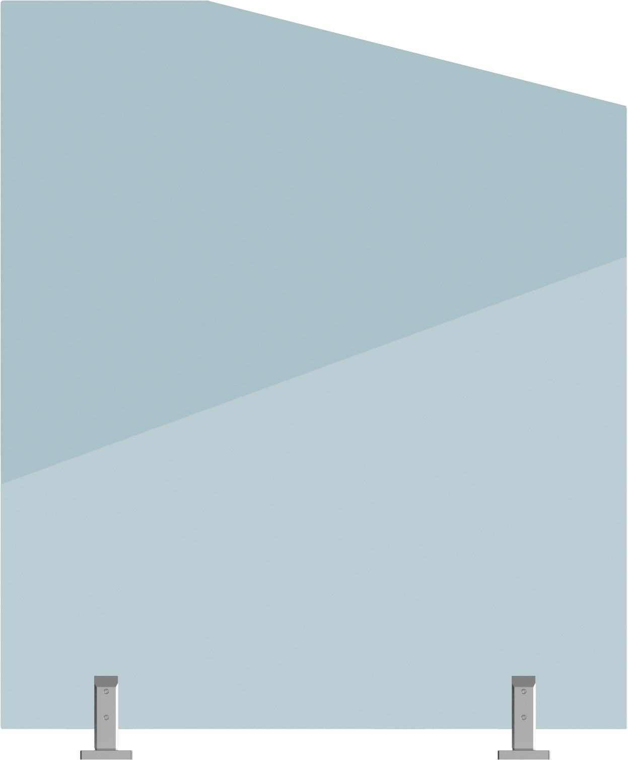 Frameless Glass Pool Fencing - 1200mm W Raked panels