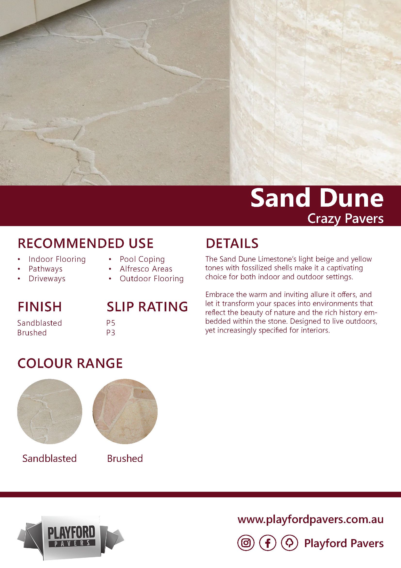 Crazy Pavers - Sand Dune