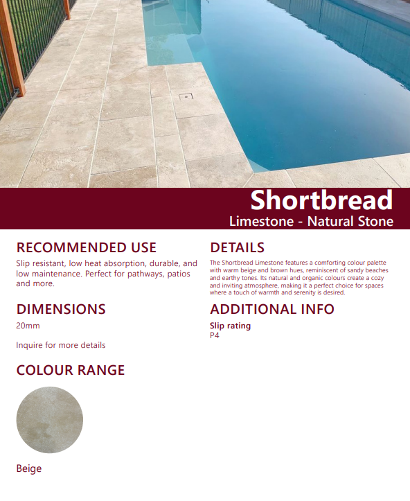 Limestone Pavers - Shortbread