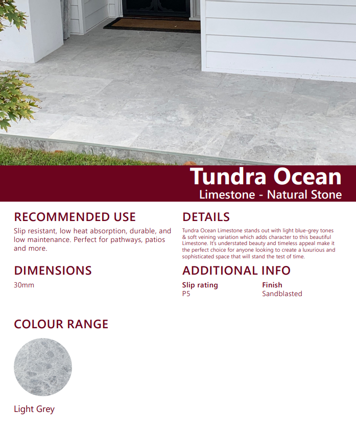 Limestone Pavers - Tundra Ocean