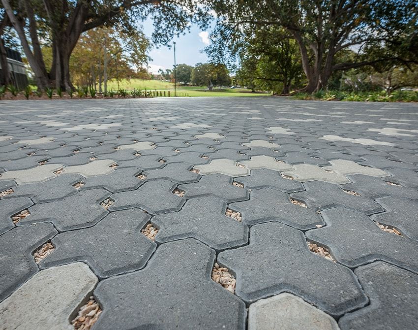 Ecotrihex permeable eco-friendly paver
