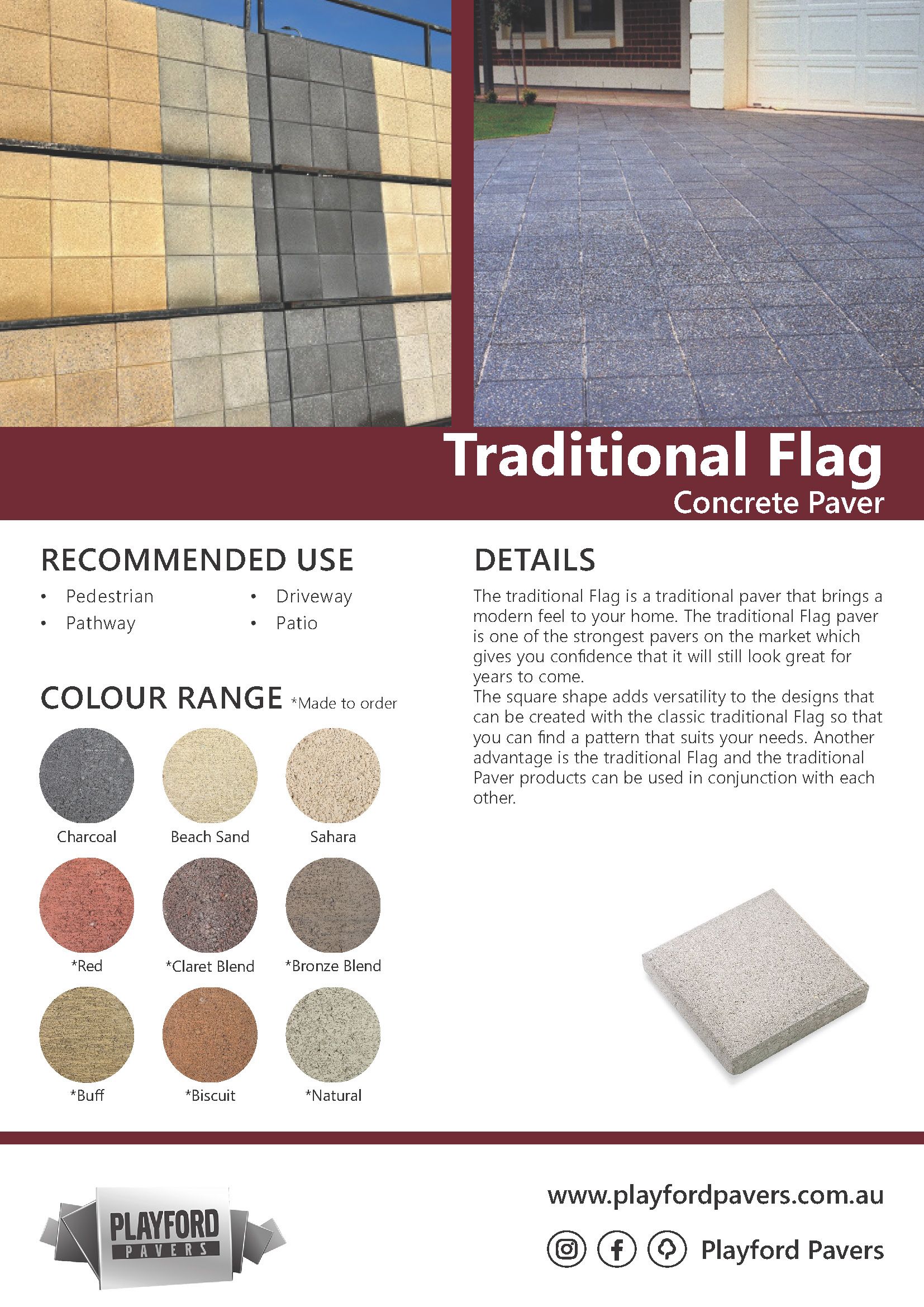 Concrete Pavers - Traditional Flag