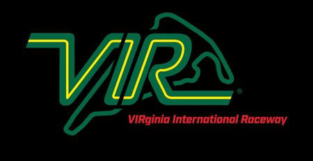 A virginia international raceway logo on a black background