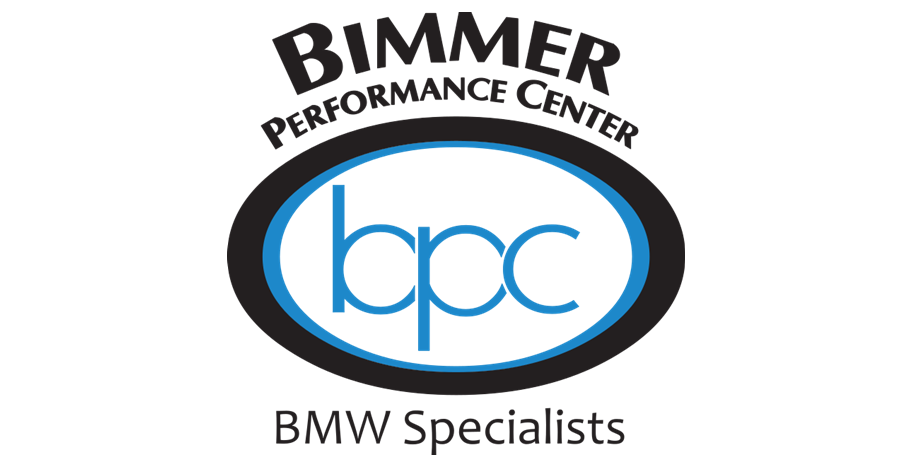 A logo for bimmer performance center bpc bmw specialists