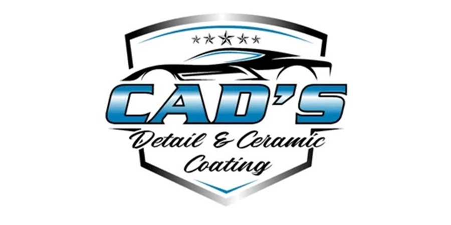 Cad 's detail & ceramic coating logo with a car on it.