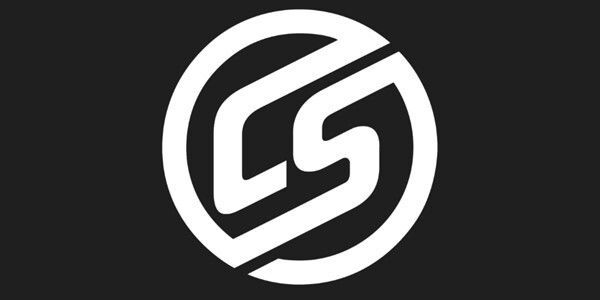 A black and white logo for carma speed in a circle.