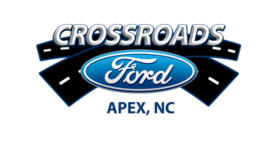 A logo for crossroads ford apex nc