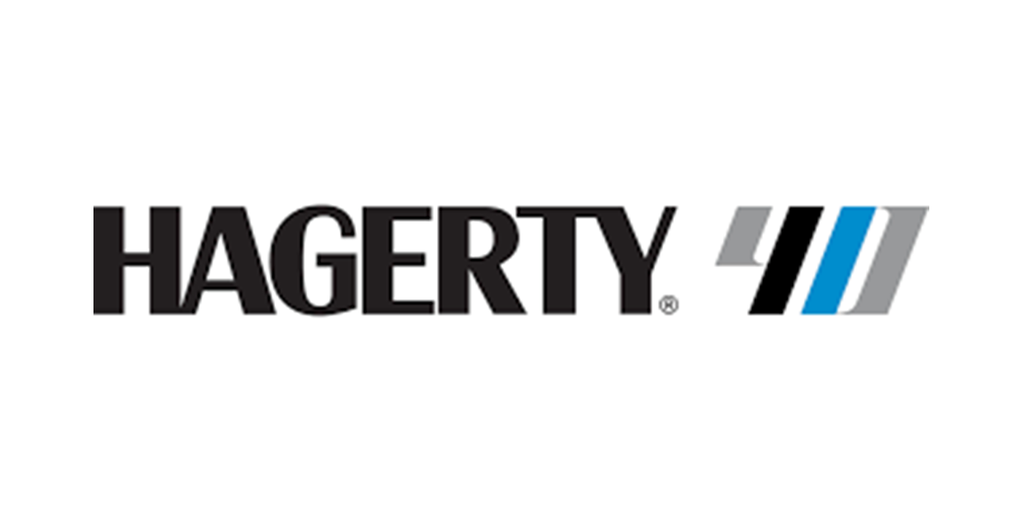 A hagerty logo on a white background
