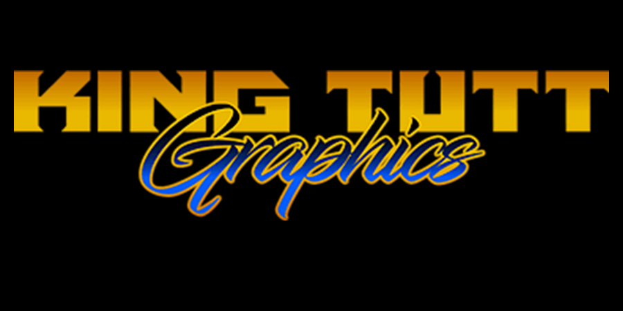 King tutt graphics logo on a black background