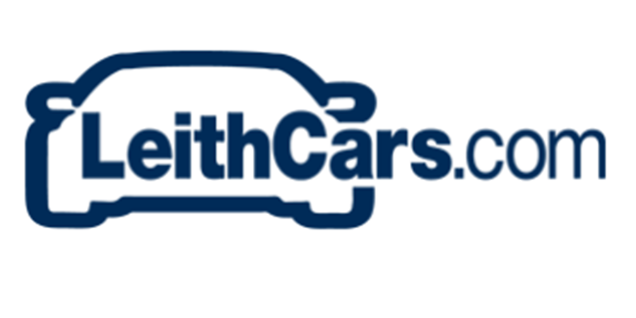 A logo for leithcars.com with a car on it