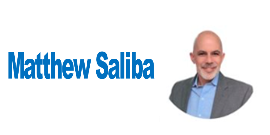 The name matthew saliba is on a white background