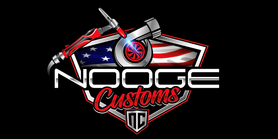 A logo for a company called nooge customs