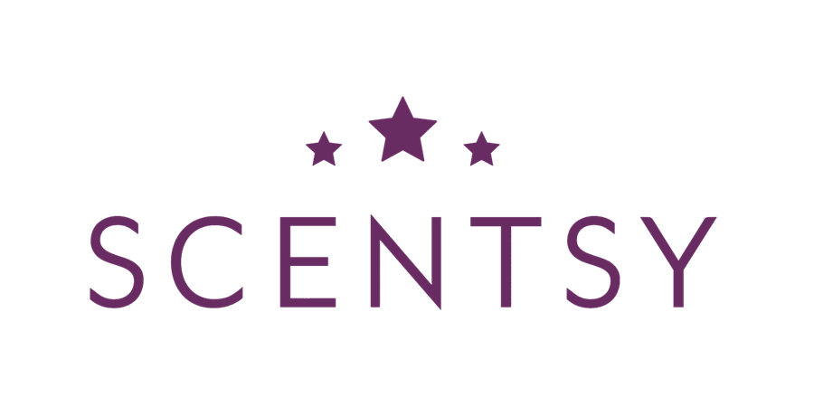 The scent sy logo is purple and has three stars on it.