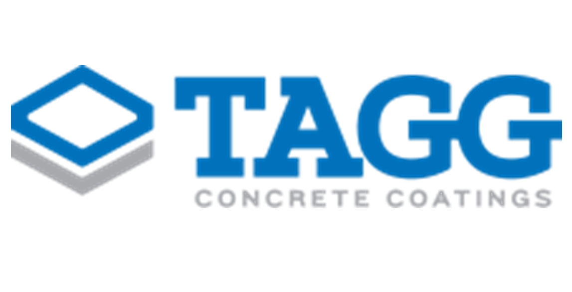Tagg concrete coatings logo on a white background