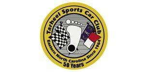 A logo for the tarheel sports car club in north carolina