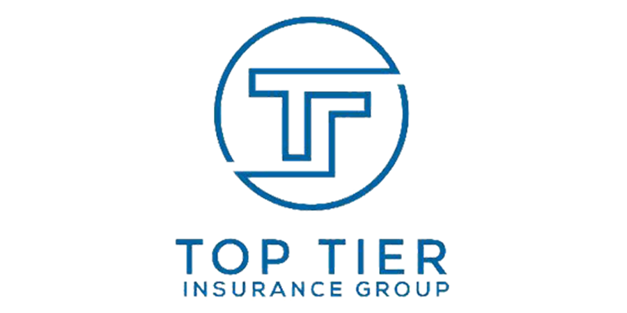 A blue logo for top tier insurance group