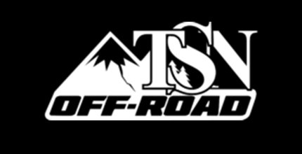 A black and white logo for tsn off road