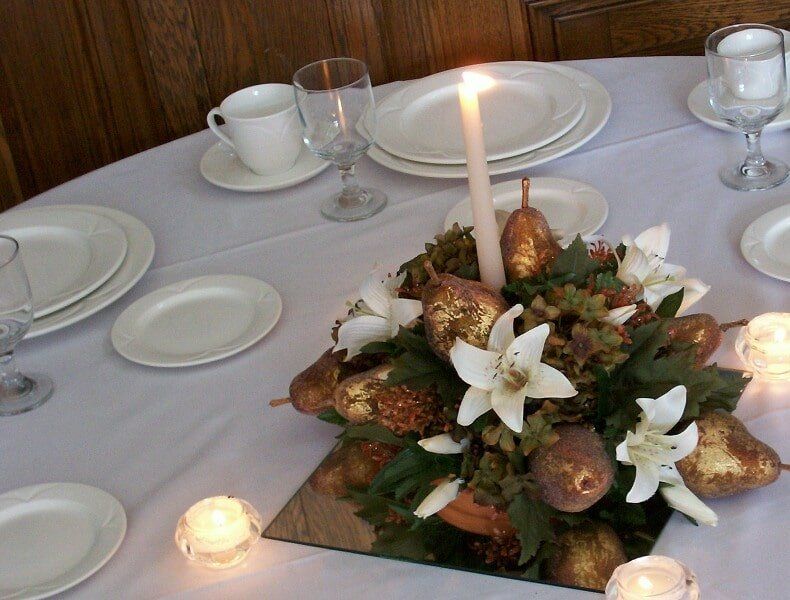 Elegant table centerpiece — Fort Wayne, IN — Goeglein's Catering