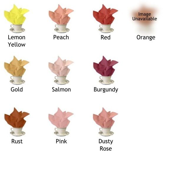 Light colored table napkins — Fort Wayne, IN — Goeglein's Catering