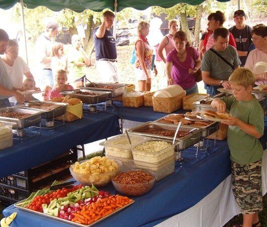 Decorated picnic buffets — Fort Wayne, IN — Goeglein's Catering