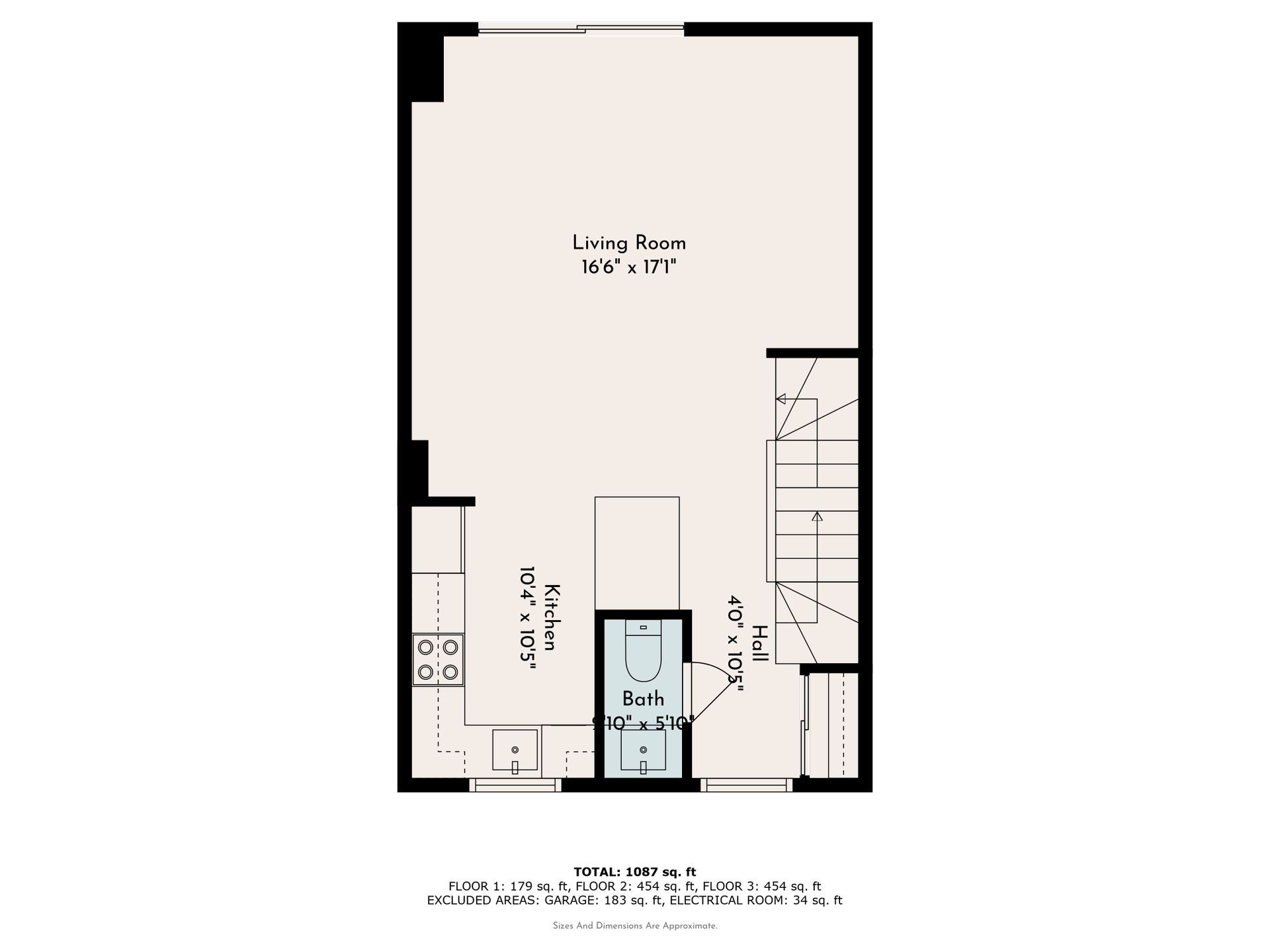 Floor Plan: 3 Bed · 1.5 Bath - Floor 2