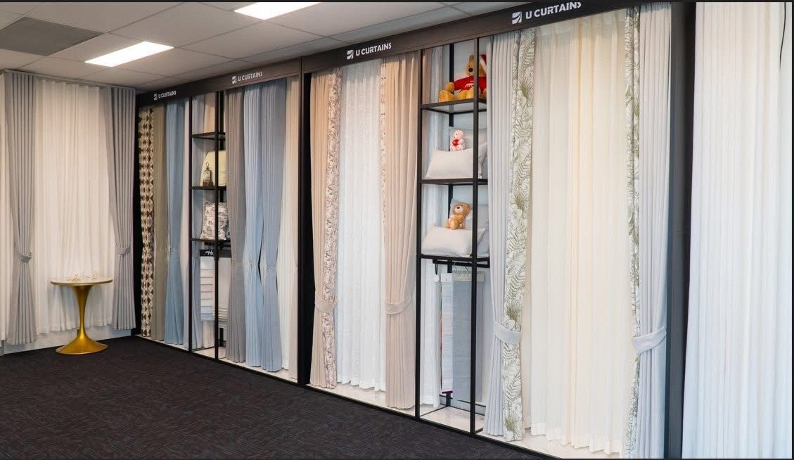 Curtain Samples Displayed in a Showroom — U Curtains in Acacia Ridge, QLD