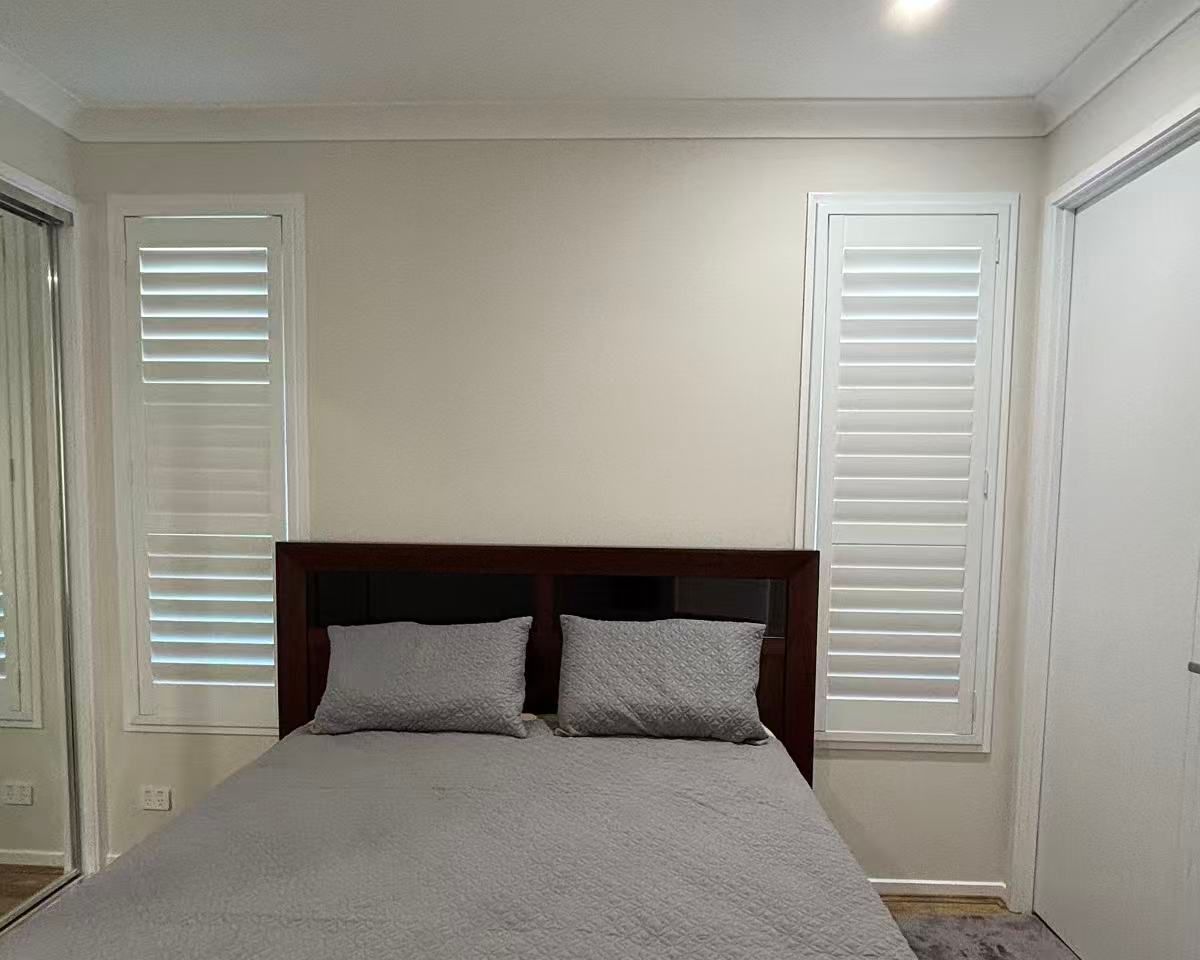 Bedroom With Bed Headboard — U Curtains in Acacia Ridge, QLD