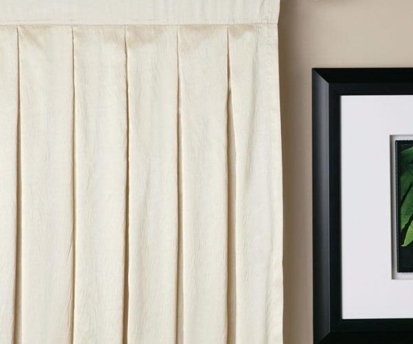 Cream-Colored Pleated Curtain Next to A Black Framed Picture with A White Mat — U Curtains in Acacia Ridge, QLD