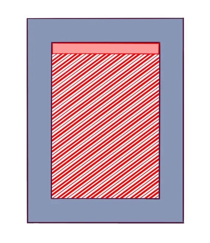 Rectangular Diagram with A Blue Border a Striped Red Rectangle — U Curtains in Acacia Ridge, QLD