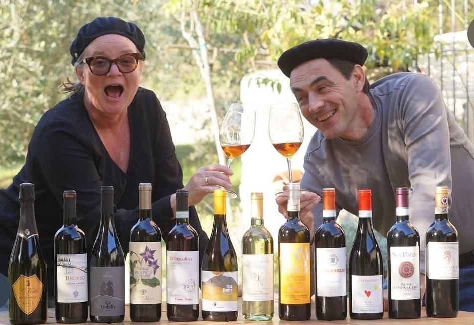 Pierre and Rebecca Gouttenoire celebrating Life is Grape in Tuscany