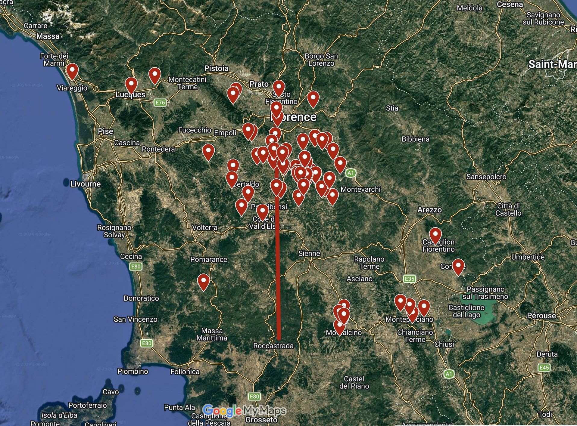 Jollie Suppliers
More than 80% are located within less than 80 kms around Florence