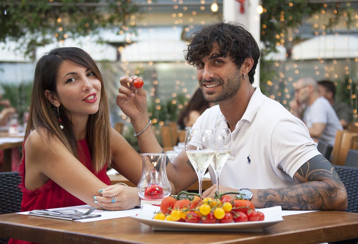 Customers at table