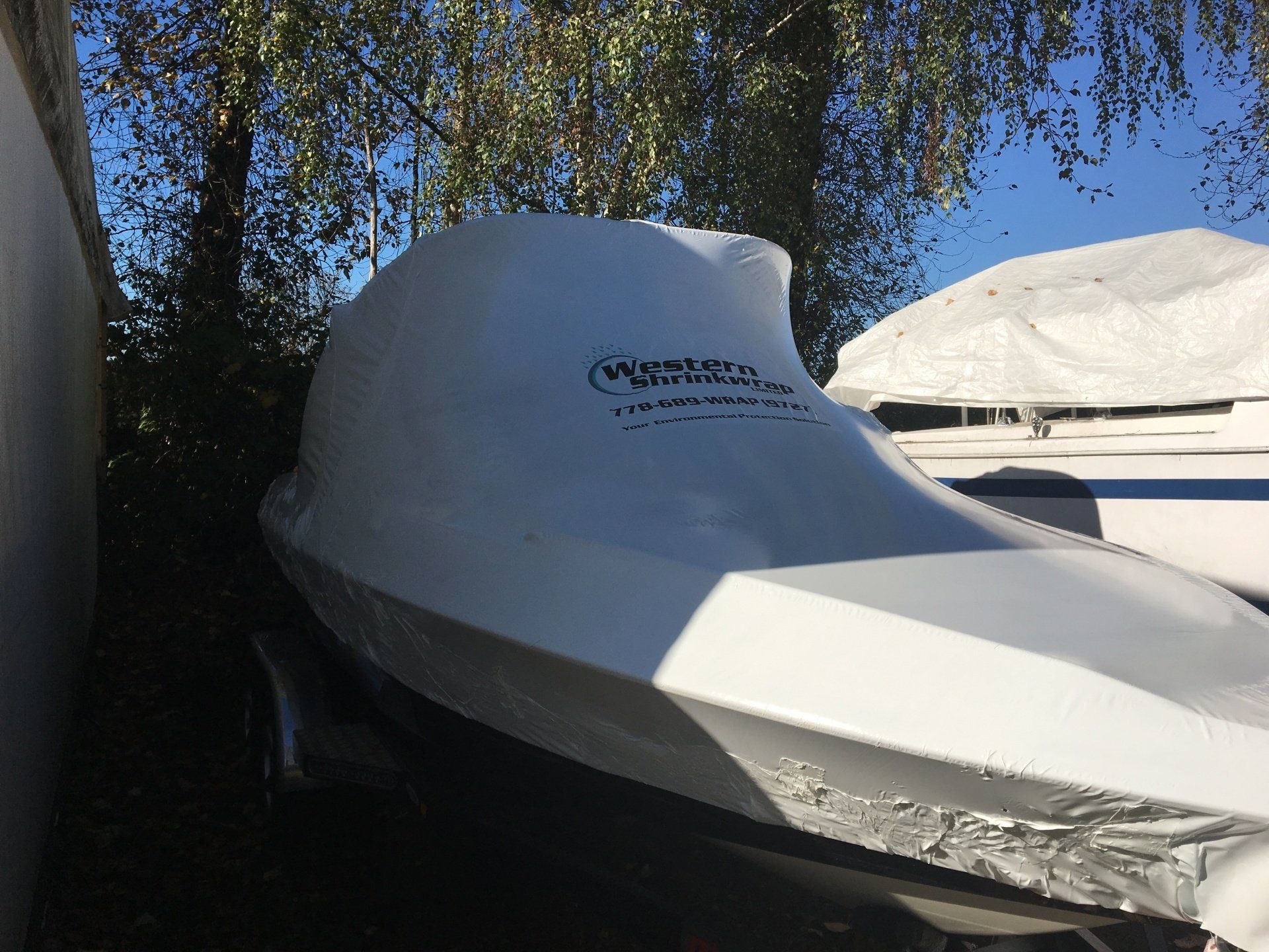  Boat shrink wrap