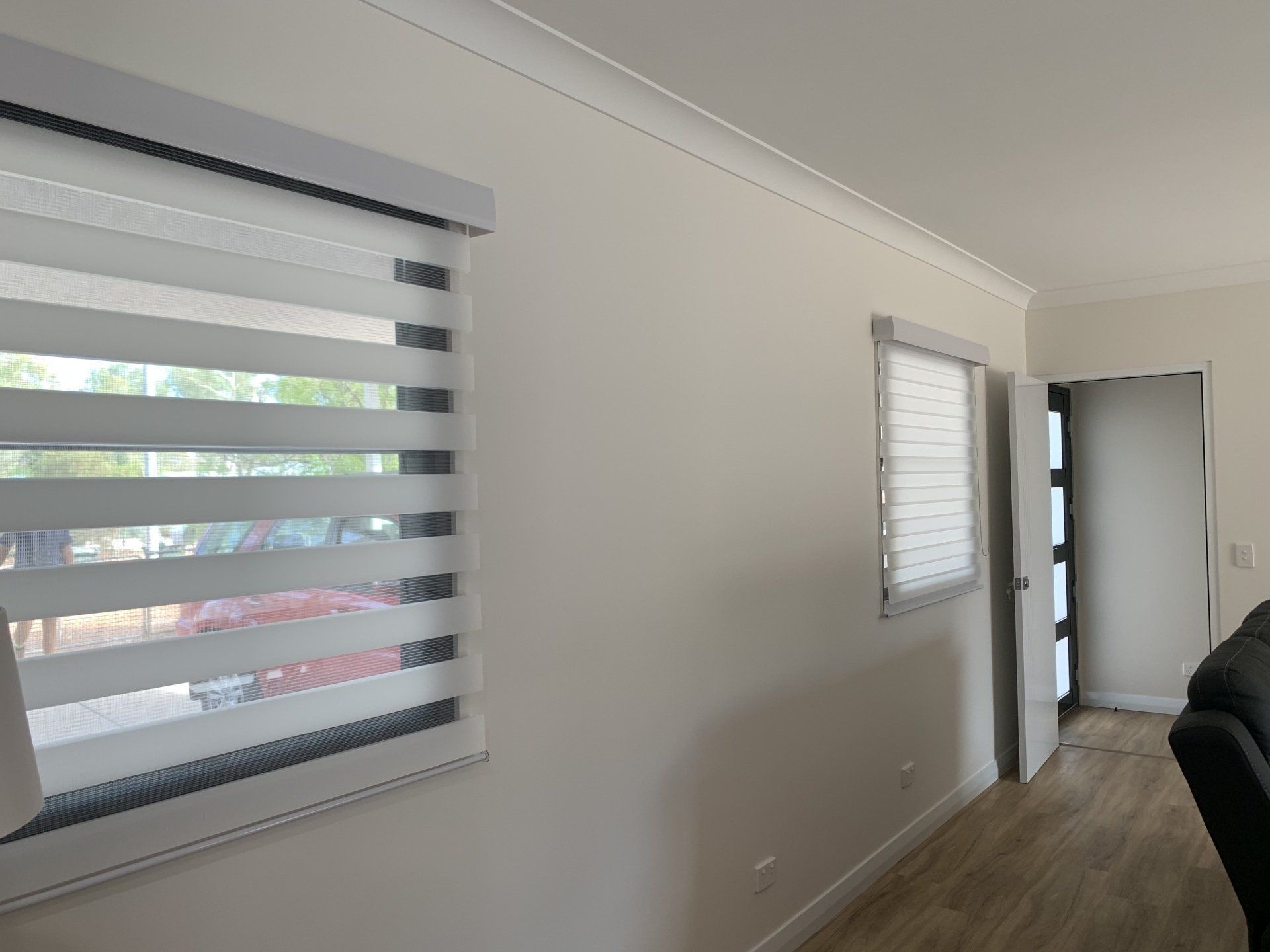 Interior View of A White Wall with A Window — Alice Mobile Blinds in Ciccone, NT