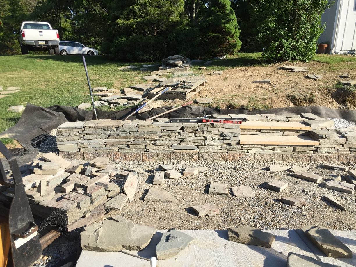Stone Landscaping in Progress — York, PA — Salem Springs Landscaping