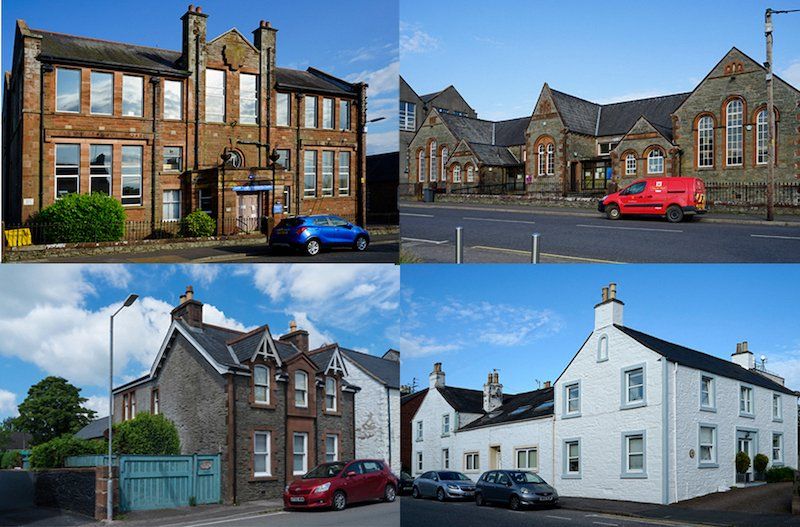 The four former schools of Castle Douglas.
