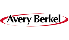 Das Logo von Avery Berkel ist rot und schwarz mit einem roten Kreis darum.