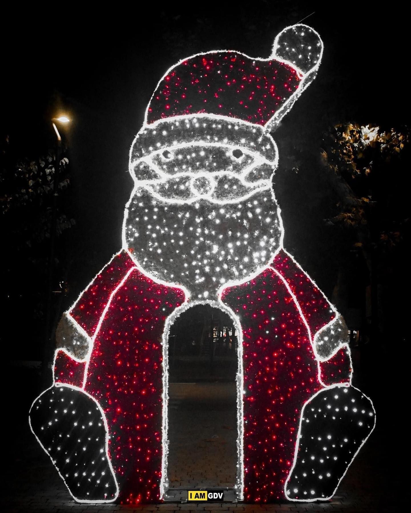 luminaria 3d babbo natale