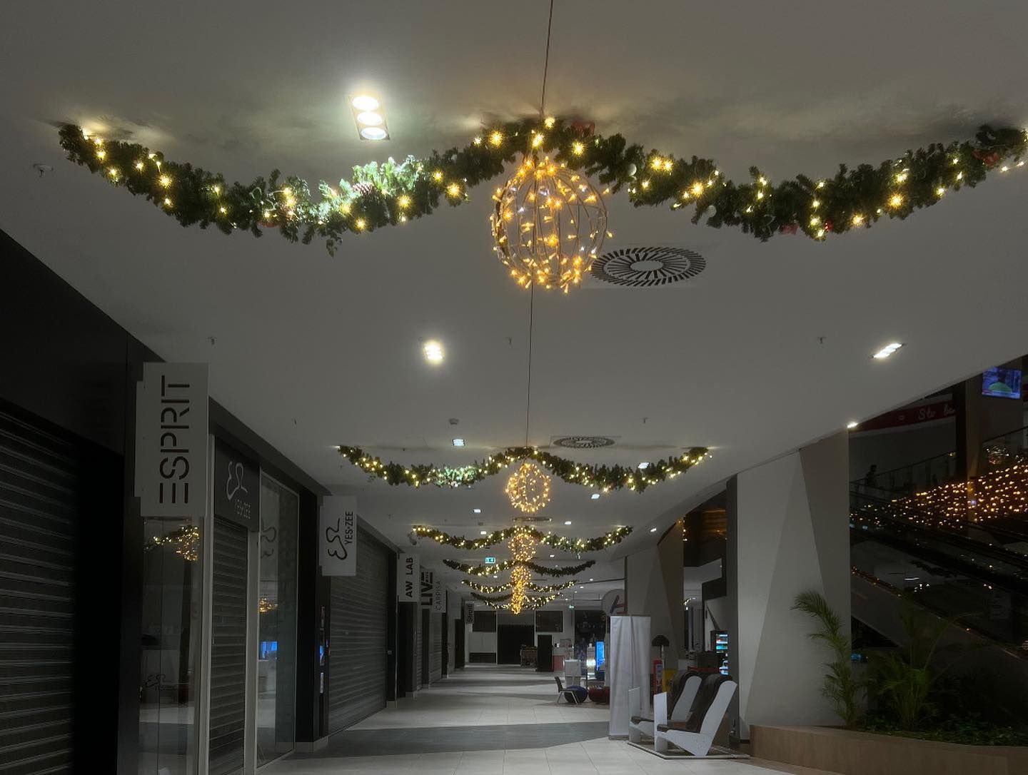 luminarie per centro commerciale