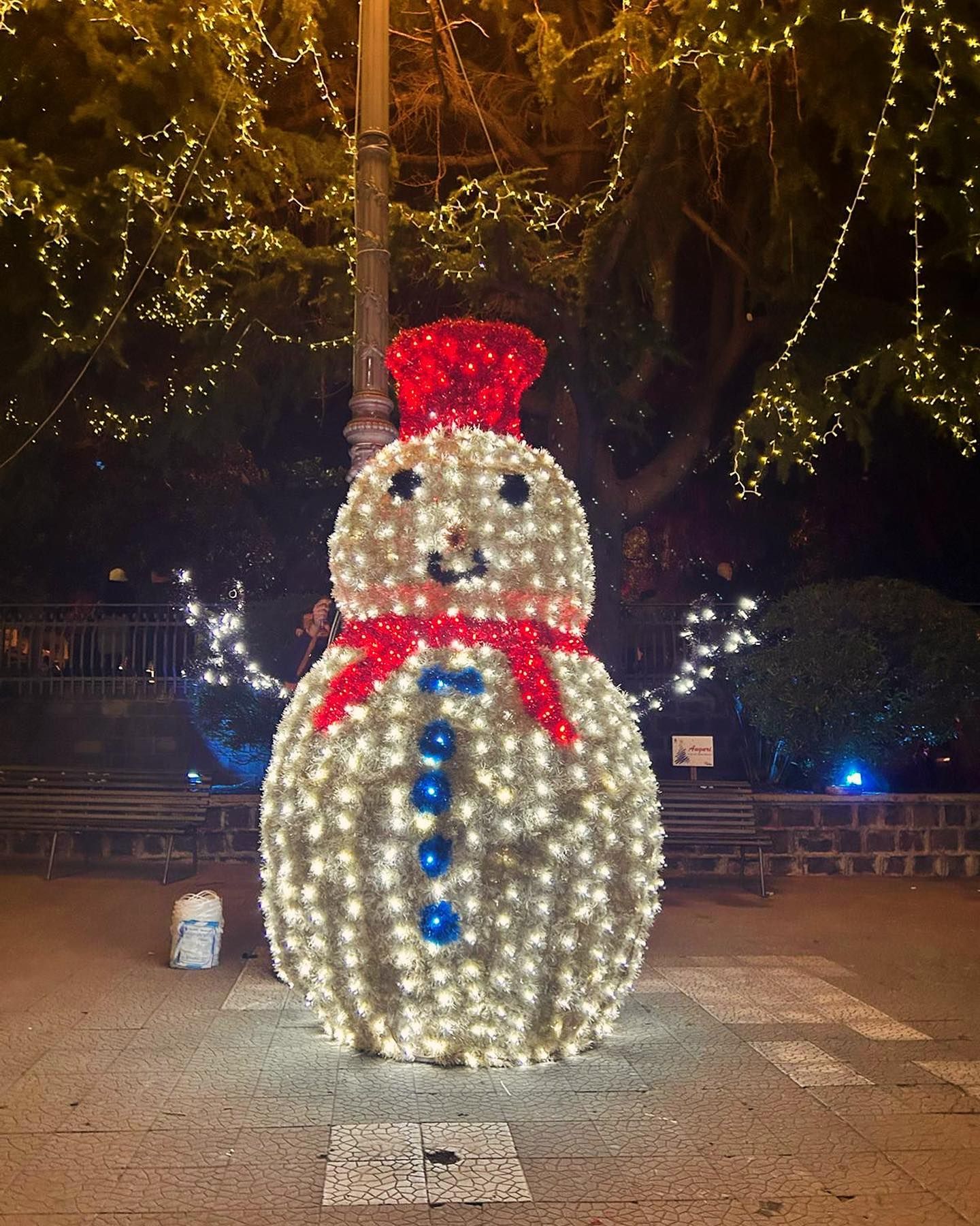 luminaria 3d pupazzo di neve
