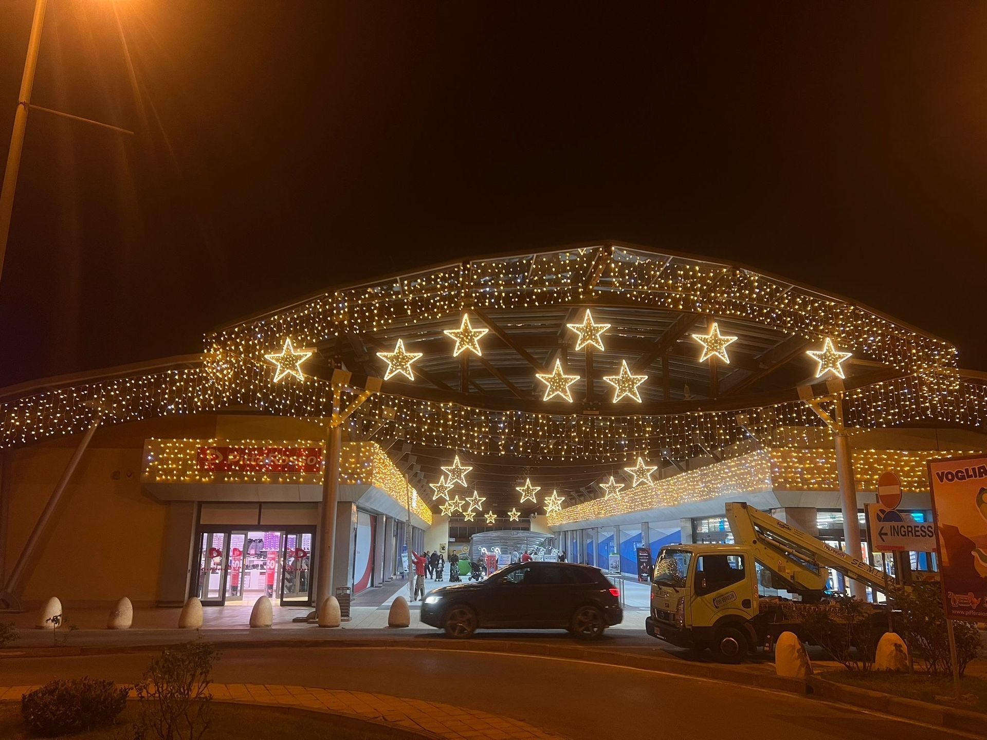 luminarie per centro commerciale