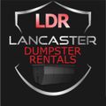 A logo for ldr lancaster dumpster rentals.