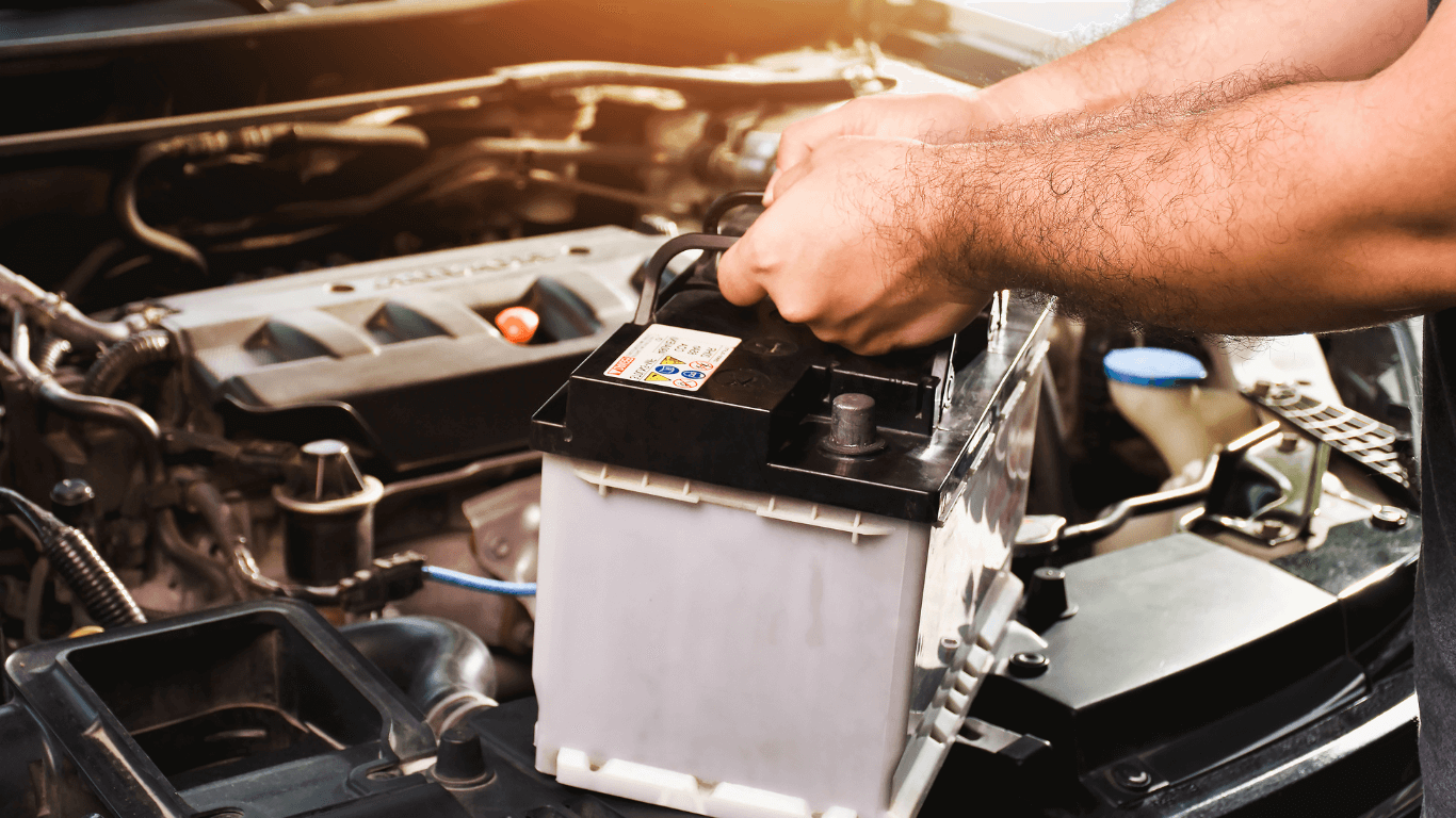 mobile mechanic doing a battery replacement