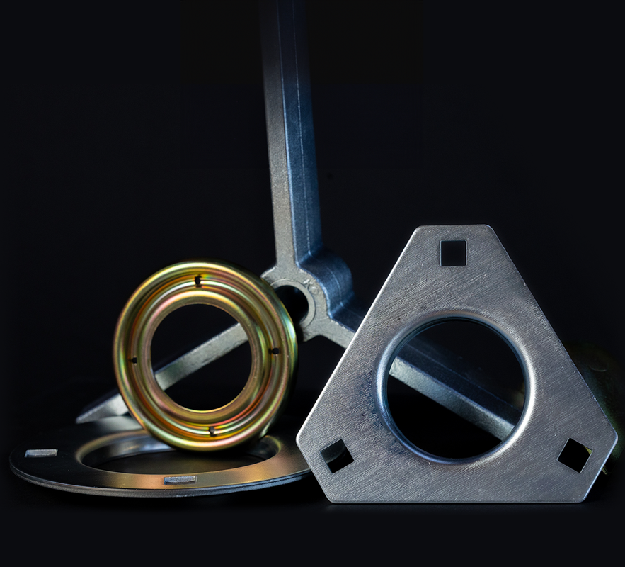 A photo of a collection of metal parts plated by Bass Plating