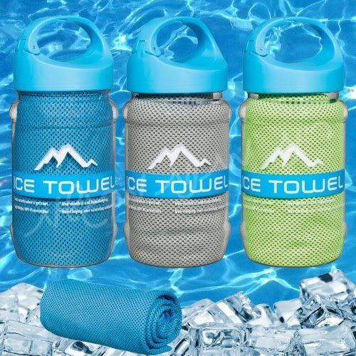 מגבת מקררת בבקבוק