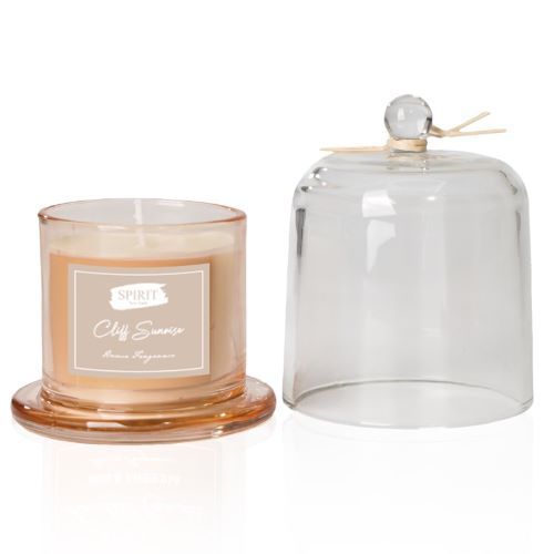 נר אווירה בכלי פעמון זכוכית