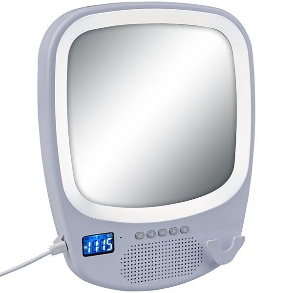 רמקול Bluetooth כולל דיבורית | מראה | תאורת לד היקפית