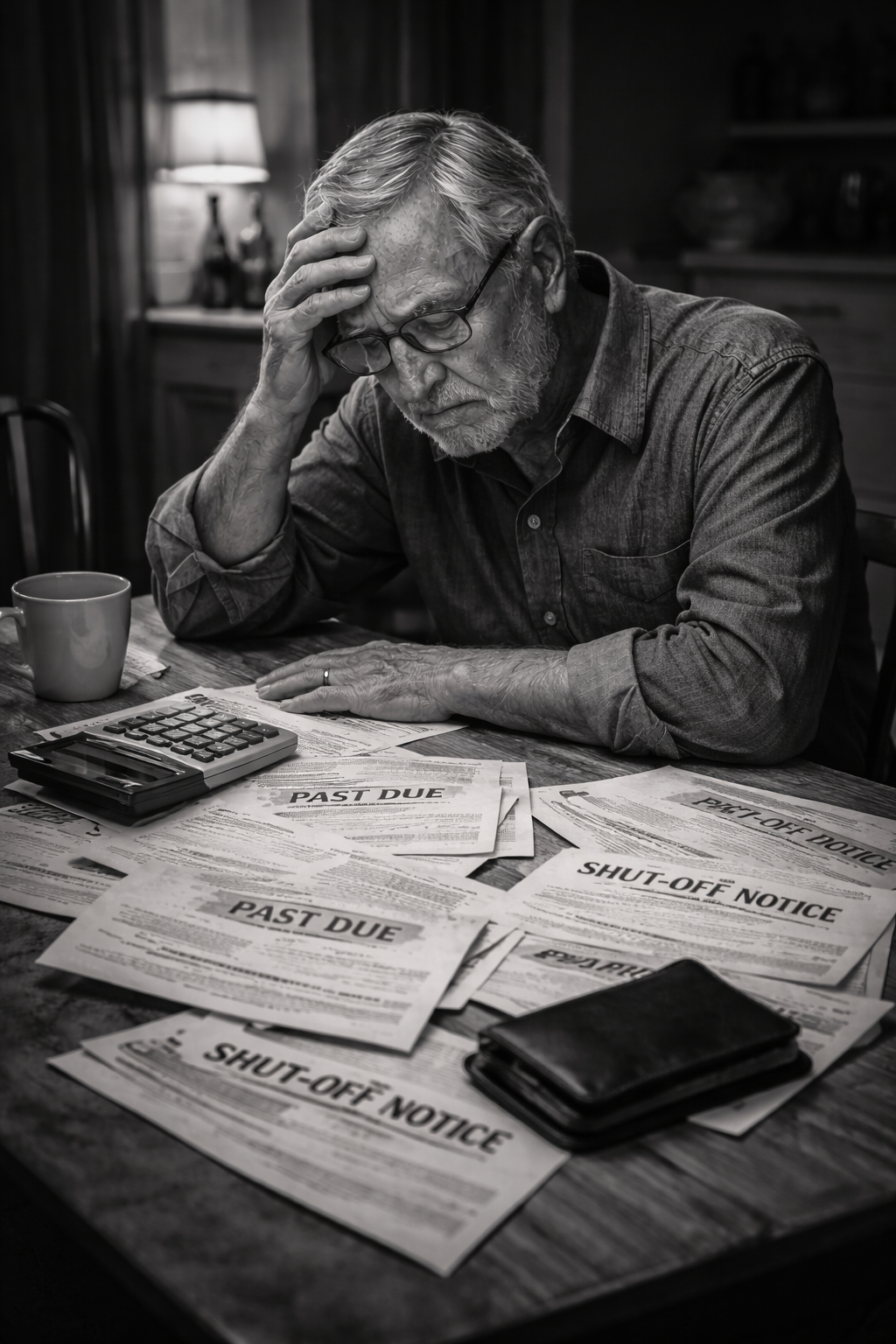 Older man overwhelmed by the consequences of gambling disorder